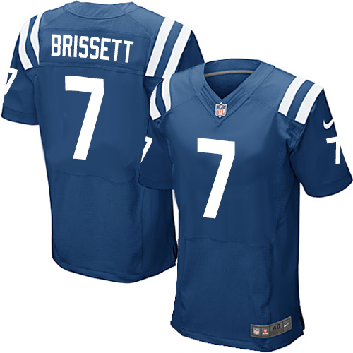Nike Colts #7 Jacoby Brissett Royal Blue Team Color Men's Stitched NFL Elite Jersey - Click Image to Close
